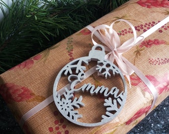 First Christmas bauble personalized Custom bauble laser cut names CHRISTMAS gift Please Enter your phone number in the "NOTE to the seller"