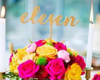 Rustic Table Number-Gold Table Numbers Without Base Wedding Numbers Without Base-Please Send your phone number in the "NOTE to the seller"
