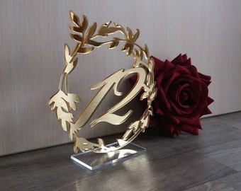 Mirror Acrylic Wedding Table Numbers – Elegant Reception Decor