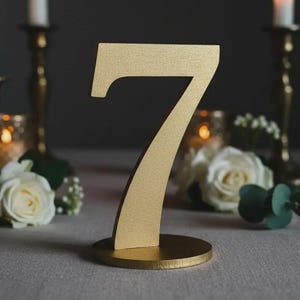 Gold Hochzeit Tischnummern mit Basis, Laser Cut Tischnummern aus Holz, Benutzerdefinierte Elegante Hochzeit Tischdekoration