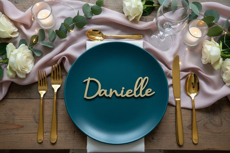 custom wooden wedding place cards