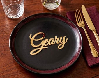 Gold Mirror Acrylic Place Cards, Personalized Wedding Place Names, Laser Cut Guest Name Tags, Luxury Table Decor , Custom  Name Place Cards