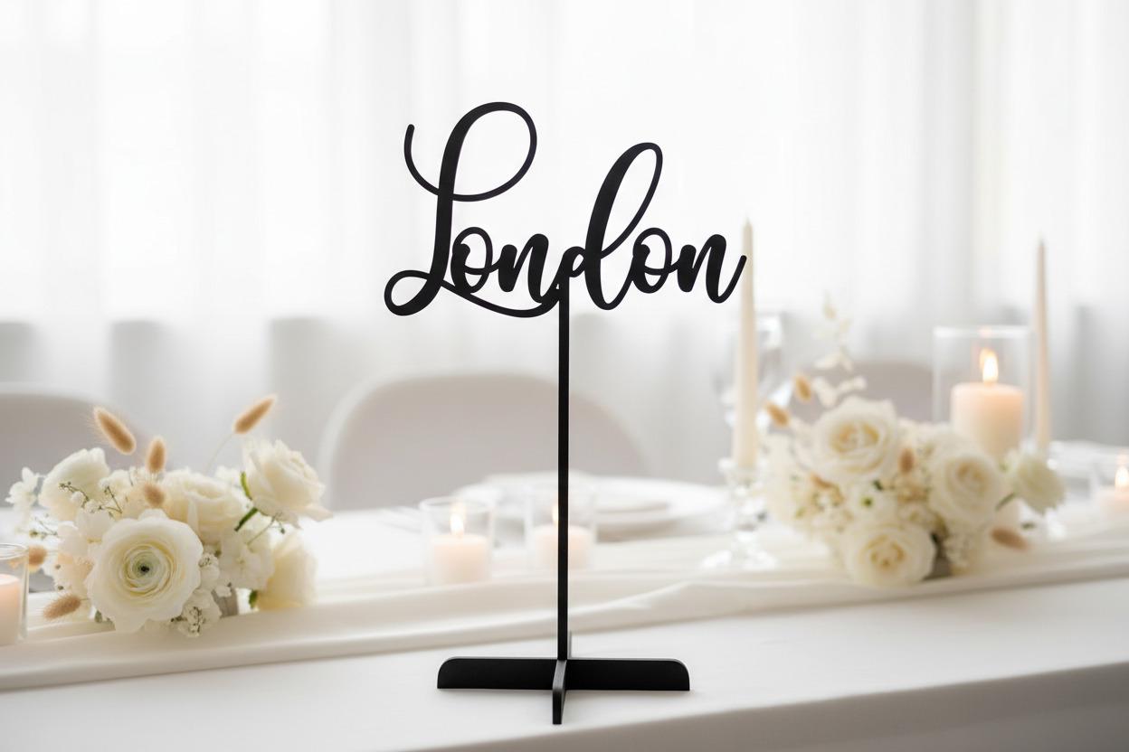 Wedding Table Names With Cities, Personalized Laser Cut Table Name ...