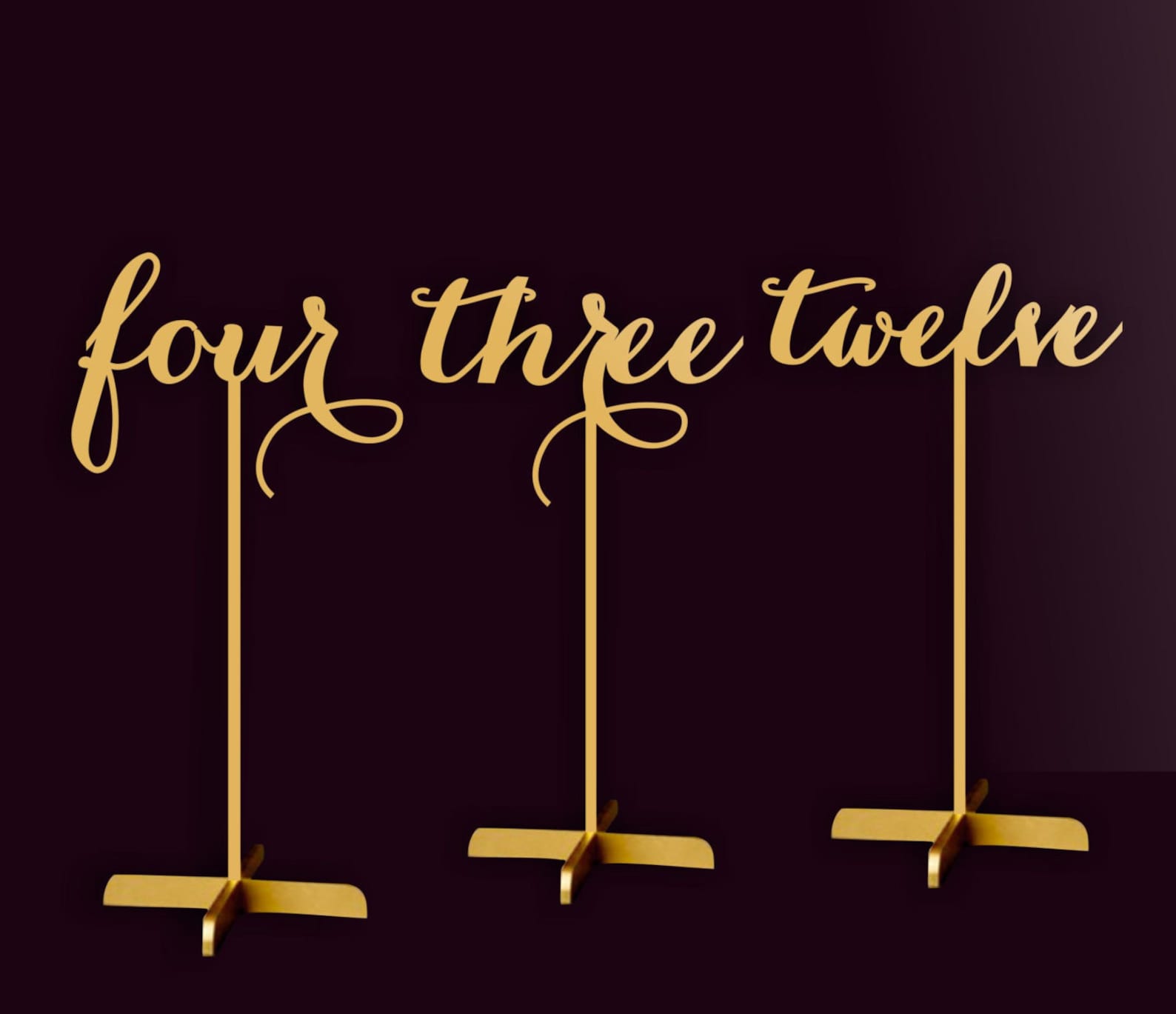 Table Numbers Gold Table Numbers Table Numbers With Base Etsy