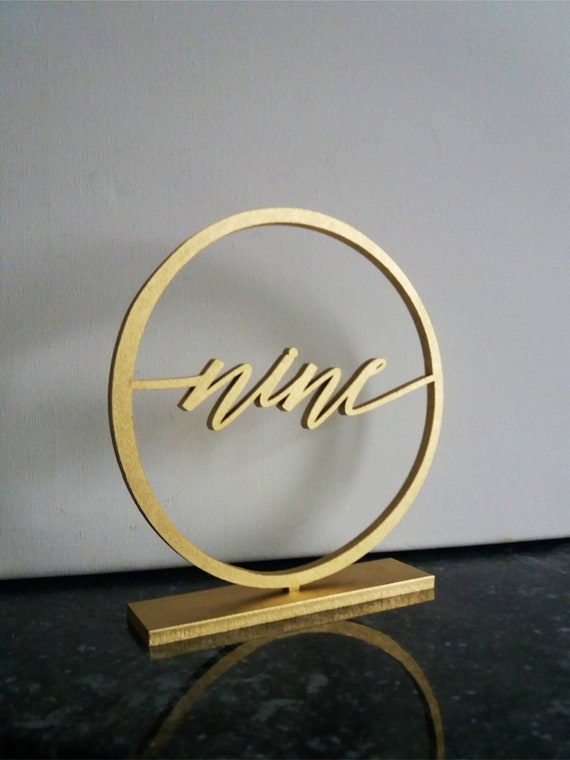Circle Table Numbers Wedding Reception Gold Denmark Circle Table Numbers Wedding Reception, Round Brass Table Numbers