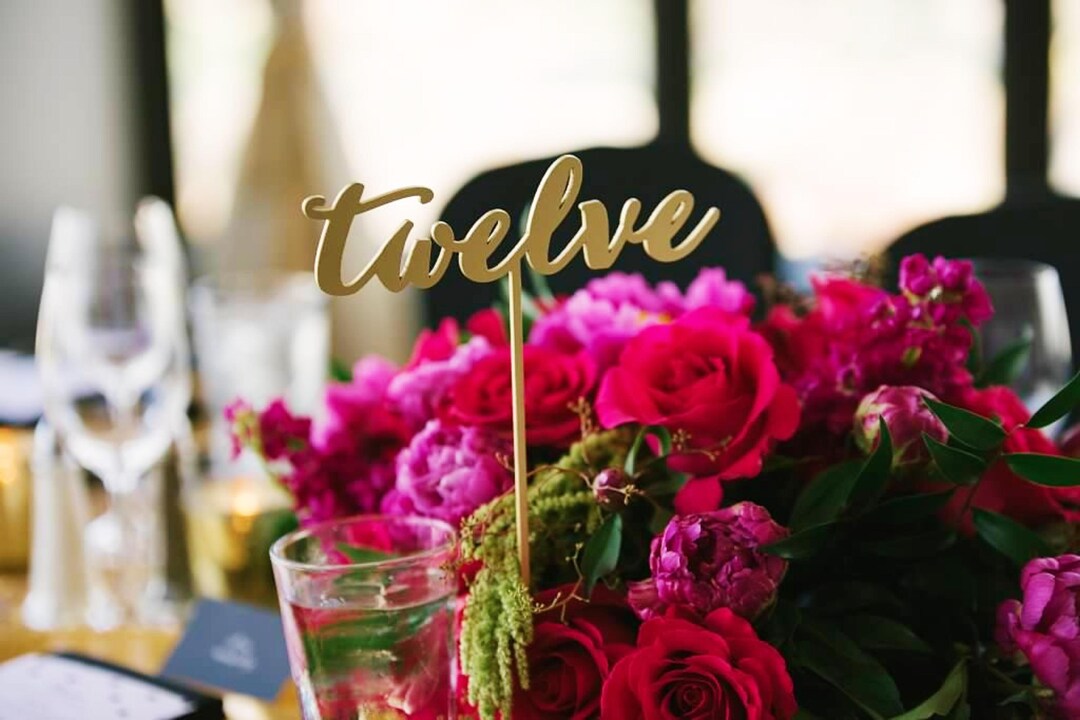 Wooden Table Numbers, Custom Wedding Table Number, Text Table Number ...