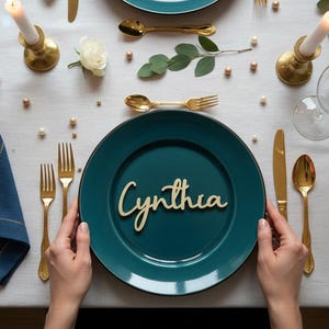 gold wedding place cards