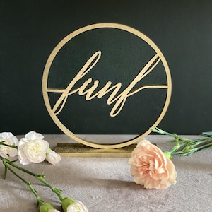 Gold Wedding table numbers German Table Numbers ,Table Numbers Wedding,Wooden Circle Table Numbers, Wedding Table Décor Custom Table Numbers