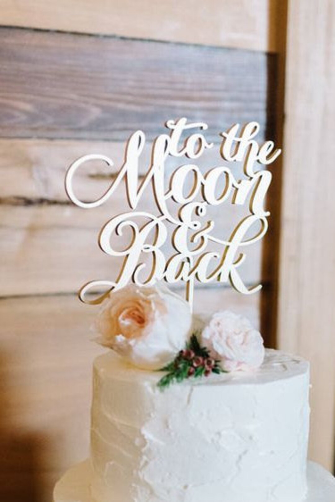 Gold Cake Topper to the Moon and Back.wedding Gold Cake Topper - Etsy