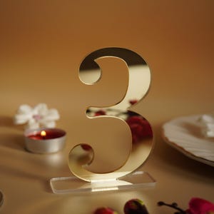 Numeri da tavolo in acrilico con specchio dorato Numeri da tavolo personalizzati Numeri da tavolo per matrimonio Numeri da tavolo dorati Numeri da tavolo Numeri da tavolo tagliati al laser Numero da matrimonio