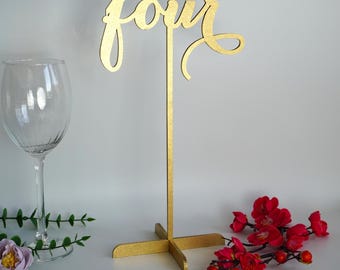 Table Numbers Gold Table Numbers Table Numbers with base Wedding Table Numbers Rustic Table Numbers Table Decor