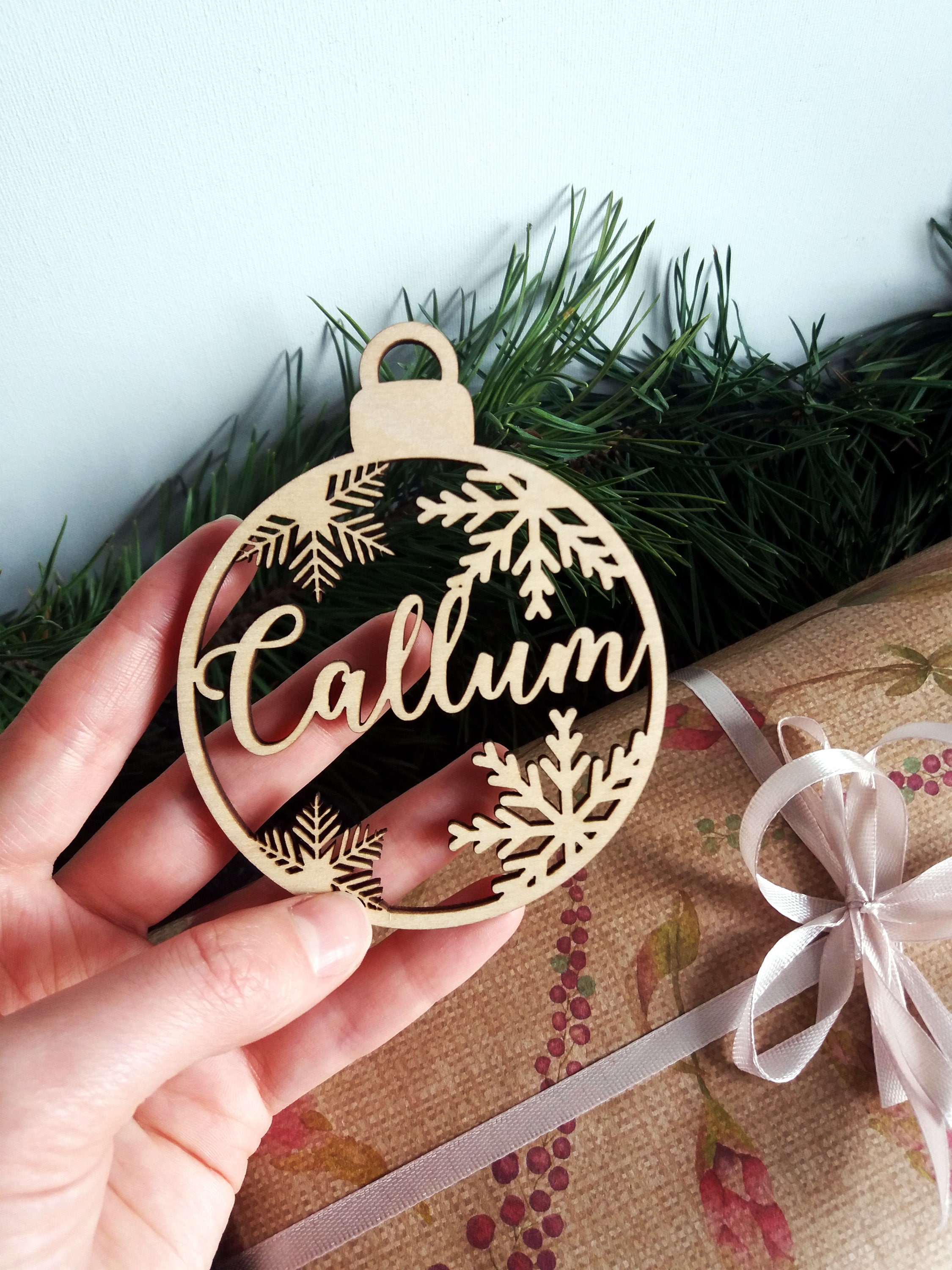 First Christmas Bauble Personalized Custom Bauble Laser Cut  Etsy