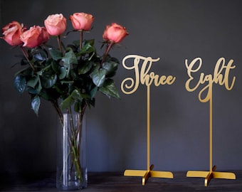 Table Number,Gold Table Numbers ,Table Numbers with base,Wedding Table Numbers,Rustic Table Numbers,Gold Table Numbers