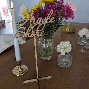 Wedding Table Names Personalised Signs Table Numbers Decorations Laser Cut  Centerpiece Stands Cities Cards Tags Holders Decor Script Rustic