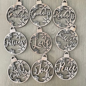 Personalized Christmas Ornaments personalized Custom bauble laser cut names CHRISTMAS gift