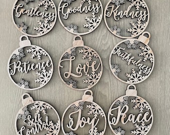 Personalized Christmas Ornaments personalized Custom bauble laser cut names CHRISTMAS gift