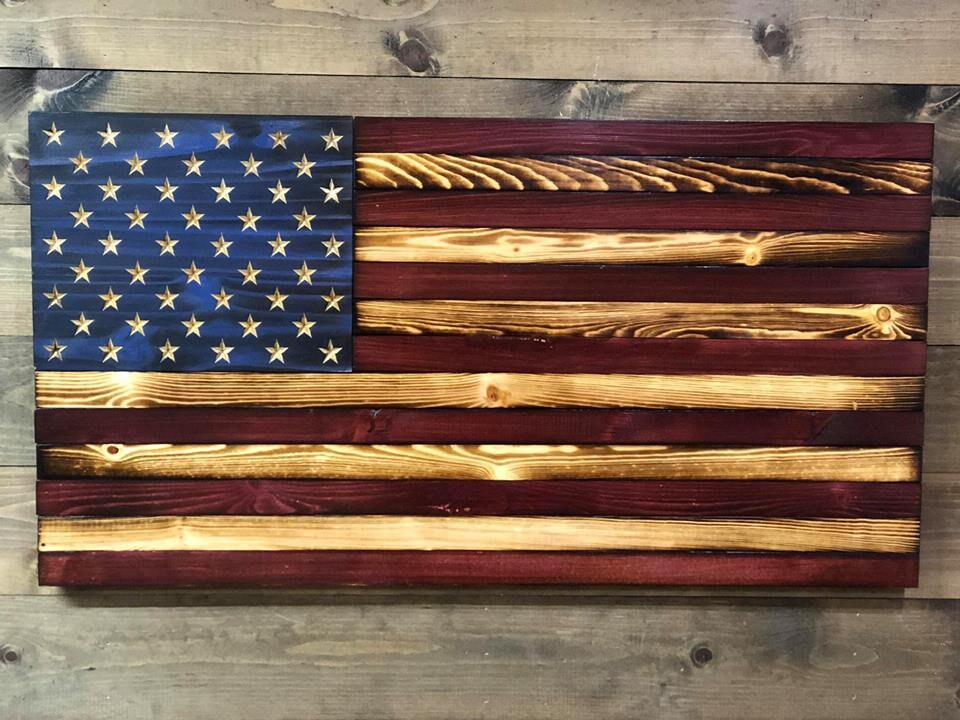 Download Rustic Antique Wood American Flag, Rustic Style, Rustic ...