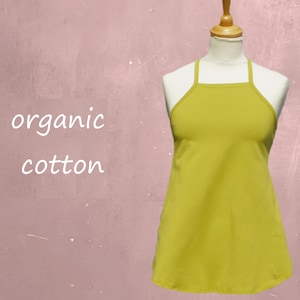 organic cotton A-line camisole, A-line singlet biological cotton, tank top with straps GOTS certified cotton