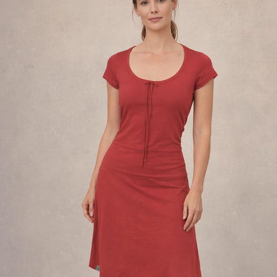 t shirt dress biological cotton, organic cotton basic dress, GOTS certified cotton dress, fair trade clothing, fair fashion, sustainable