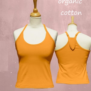 organic cotton camisole, singlet biological cotton, tank top with straps GOTS certified cotton
