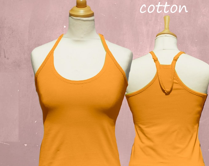 organic cotton camisole, singlet biological cotton, tank top with straps GOTS certified cotton