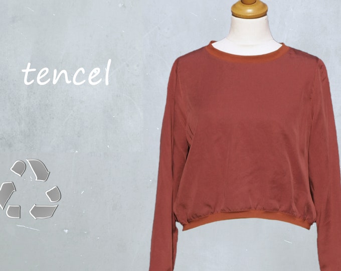 tencel cropped top, tencel sweater top