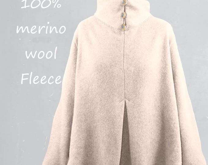 A-line Merino wool fleece sweater