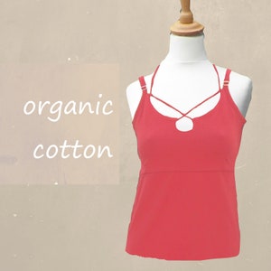 Top de algodón orgánico, camisola de algodón orgánico, moda sostenible, ropa de comercio justo, moda justa, camisola de jersey orgánico, GOTS