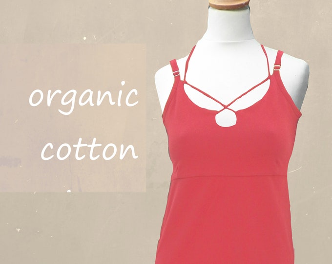 string top organic cotton, camisole biological cotton, sustainable top, fair trade clothing