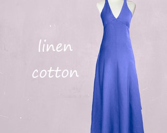 Maxi Marlene dress in linen-cotton mix