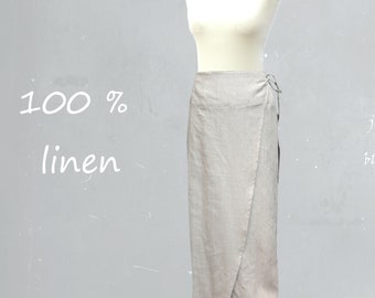 linen skirt, organic linen wrap skirt, long linen wrap skirt, recyclable long wrap skirt, fair trade, fair fashion, sustainable clothing