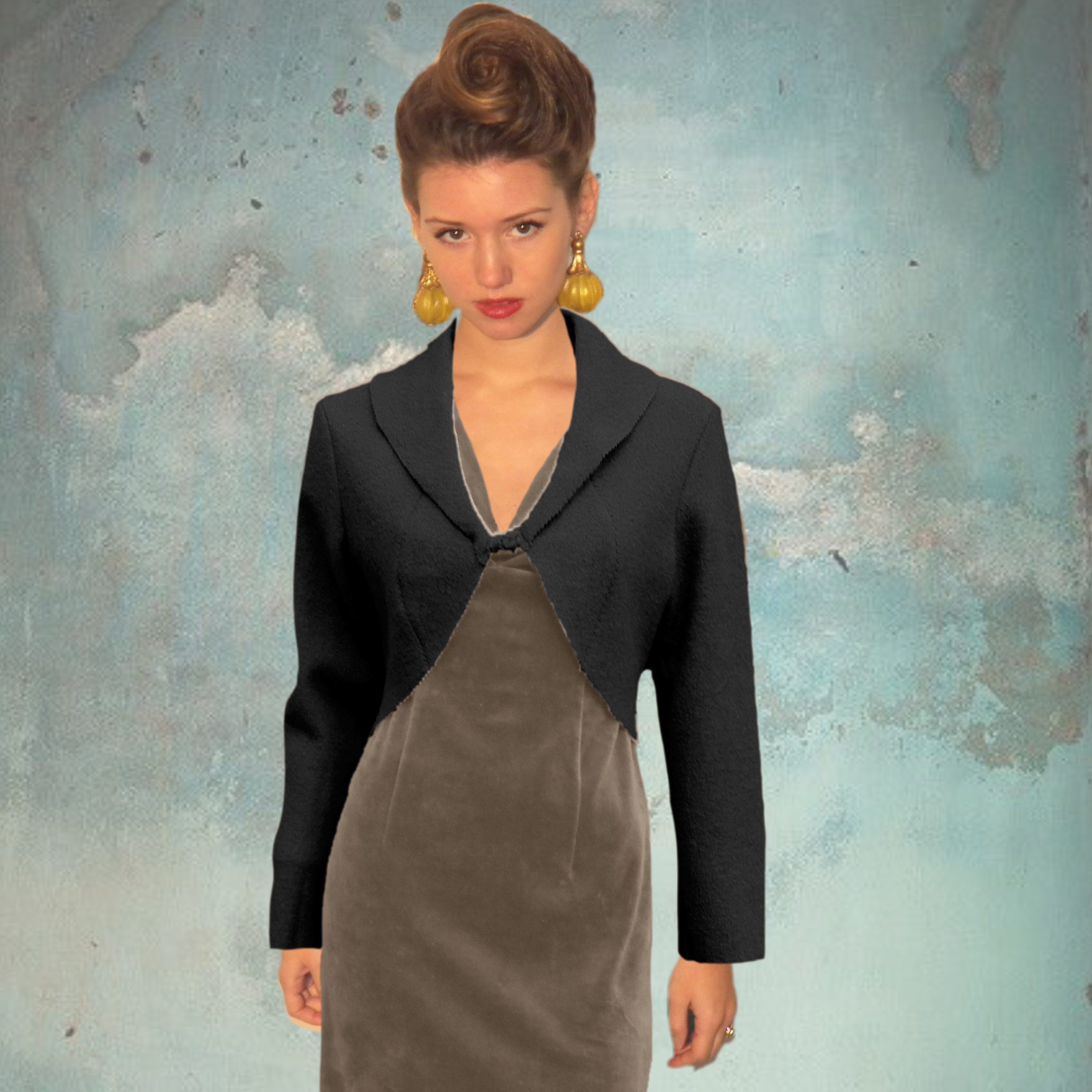 bolero in boiled wool,boiled wool bolero