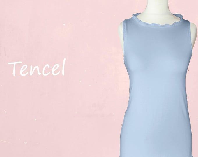 Tencel camisole with sculpted collar