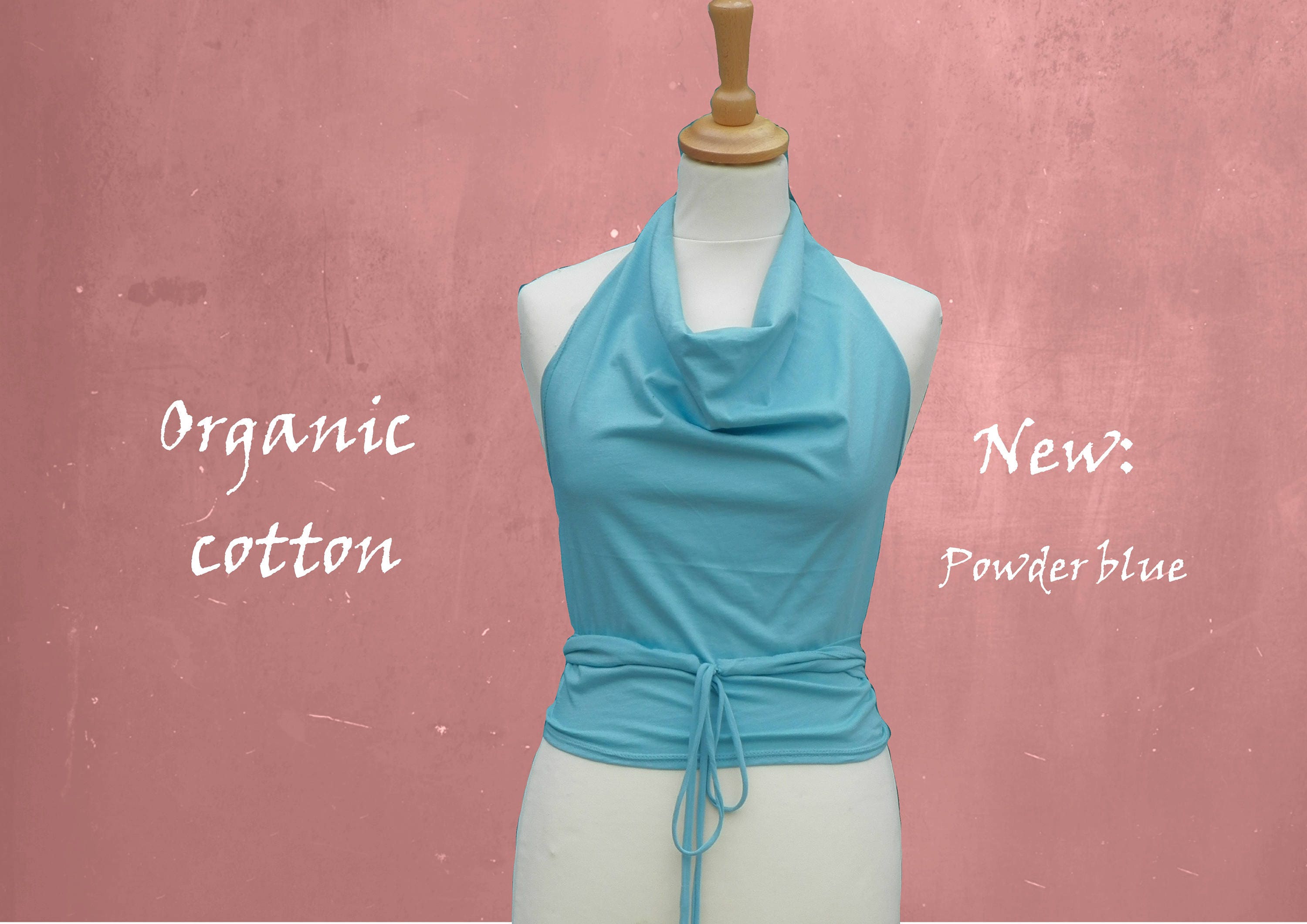 Organic Cotton Solid Olive Wrap Top