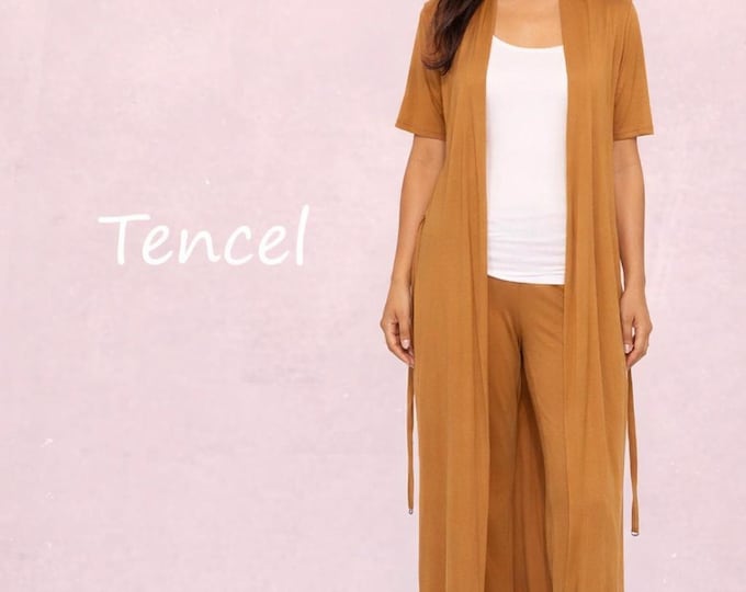 Tencel long summer cardigan