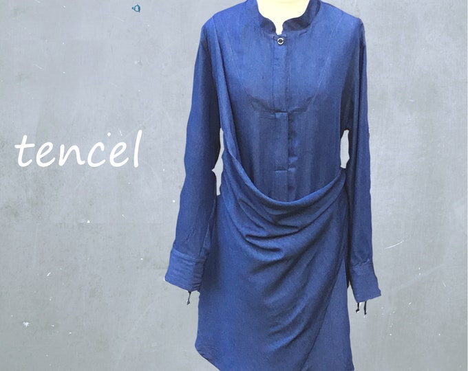 tencel drape tunic, tencel dress, tencel tunic dress