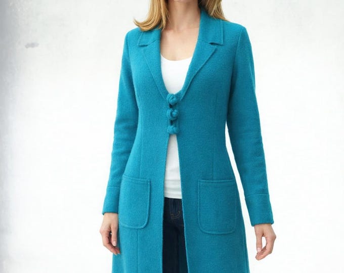Vest-jacket in boiled wool, recycable jacket,
