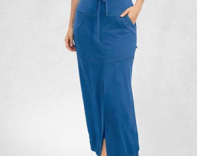 Sportive maxi skirt made of soft sweat organic cotton