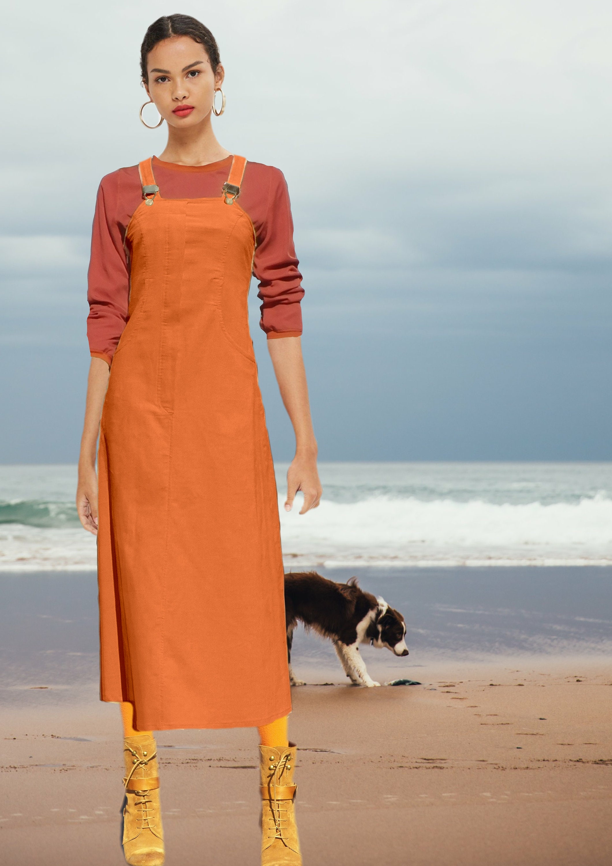pinafore long frock