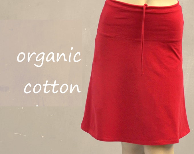 wrap skirt organic cotton, skirt GOTS certified biological cotton, sustainable clothing, fair trade clothing