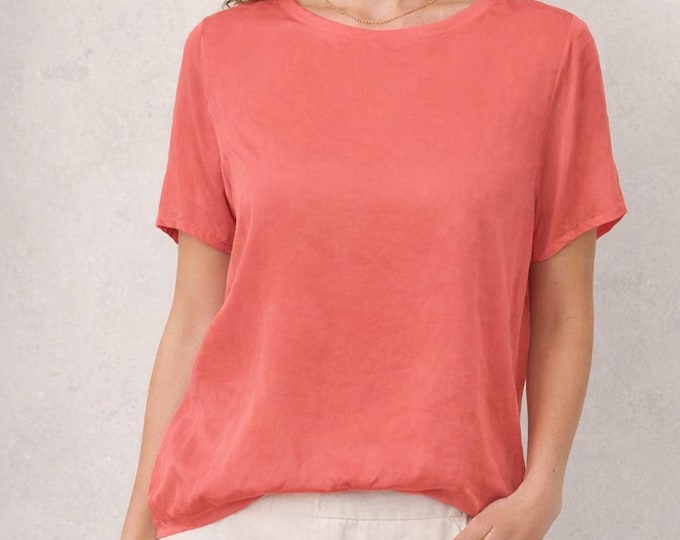 Cupro cropped sweater blouse