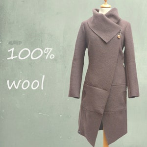 wool jacket, coat made of boiled wool, wool cardigan/jacket