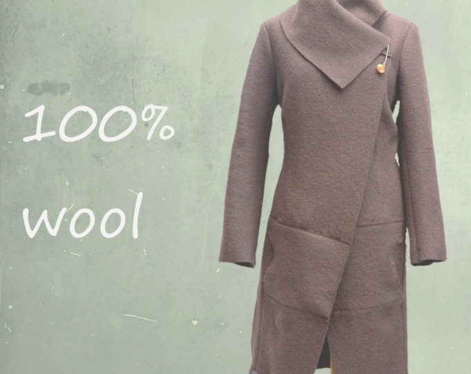 wool jacket, coat made of boiled wool, wool cardigan/jacket