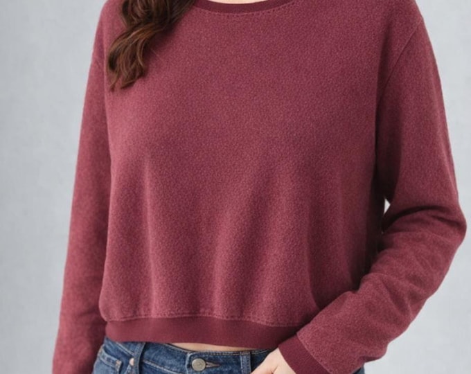 Merino wool cropped sweater