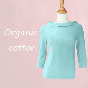 Vintage shirt with boatneck collar