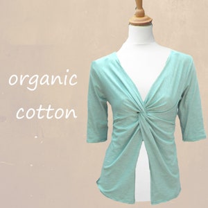 organic cotton over shirt, organic cotton tunic, jersey cotton blouse, sustainable clothing, fair trade clothing