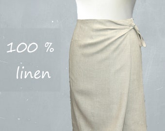 linen skirt, organic linen wrap skirt, wrap skirt biological linen, fair trade linen wrap skirt, recyclable skirt, fair trade, fair fashion