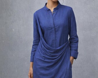 tencel drape tunic, tencel dress, tencel tunic dress