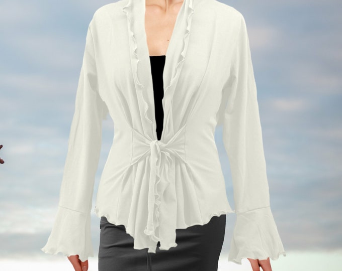 Tailered organic cotton cardigan