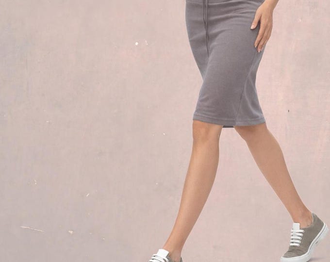 velvet skirt, velvet pencil skirt, velvet skirt eco cotton, skirt organic cotton